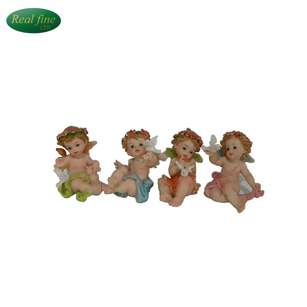 Wholesale OEM handmade mini cute resin baby angel figurines from China manufacturer FUJIAN